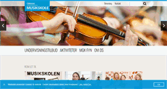 Desktop Screenshot of odensemusikskole.dk